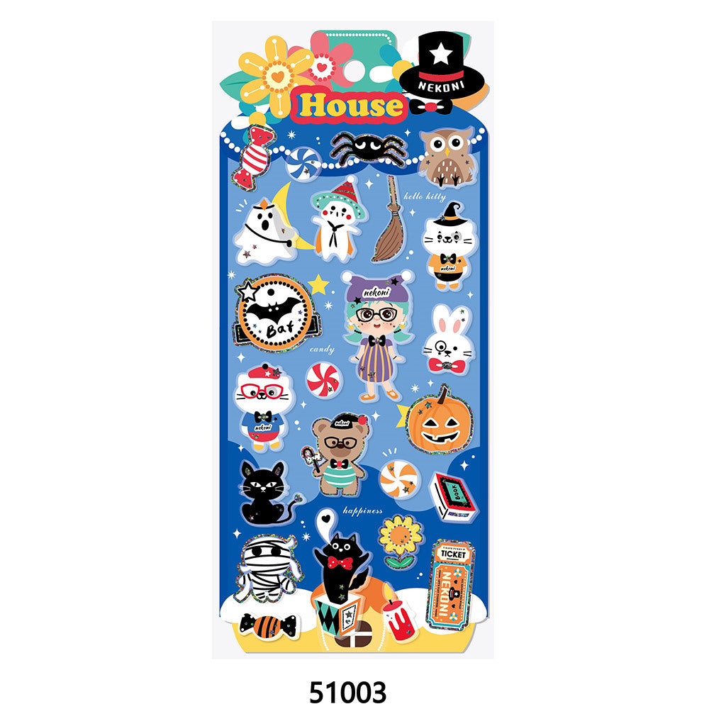 【平面】女の子 サーカス シーン手帳シール