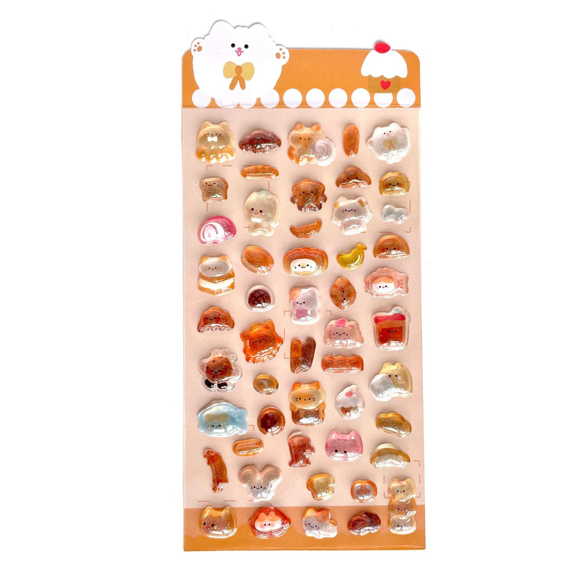 【ボンボン】動物 & フルーツ 硬質ステッカーシリーズ