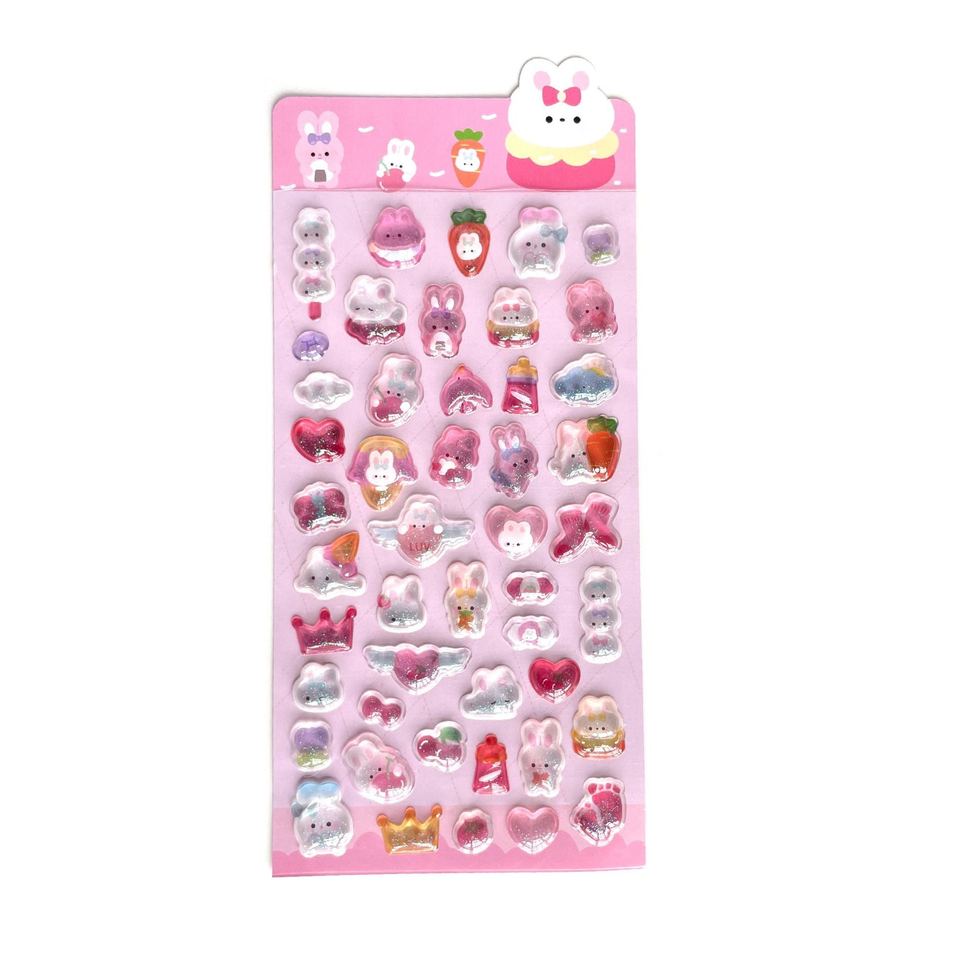 【ボンボン】動物 & フルーツ 硬質ステッカーシリーズ