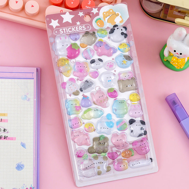 【ボンボン】動物フルーツ　硬い　シール