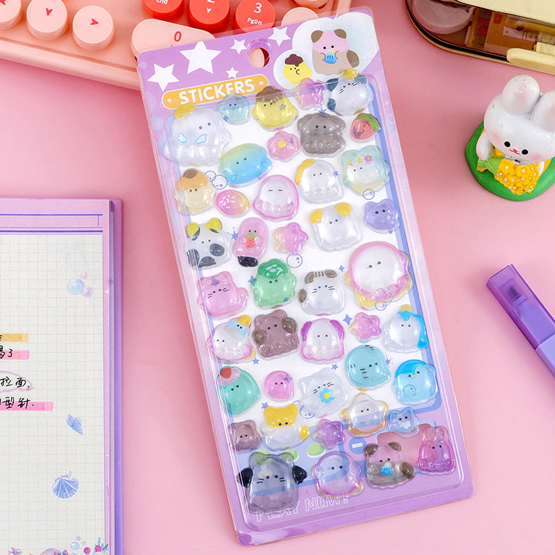 【ボンボン】動物フルーツ　硬い　シール