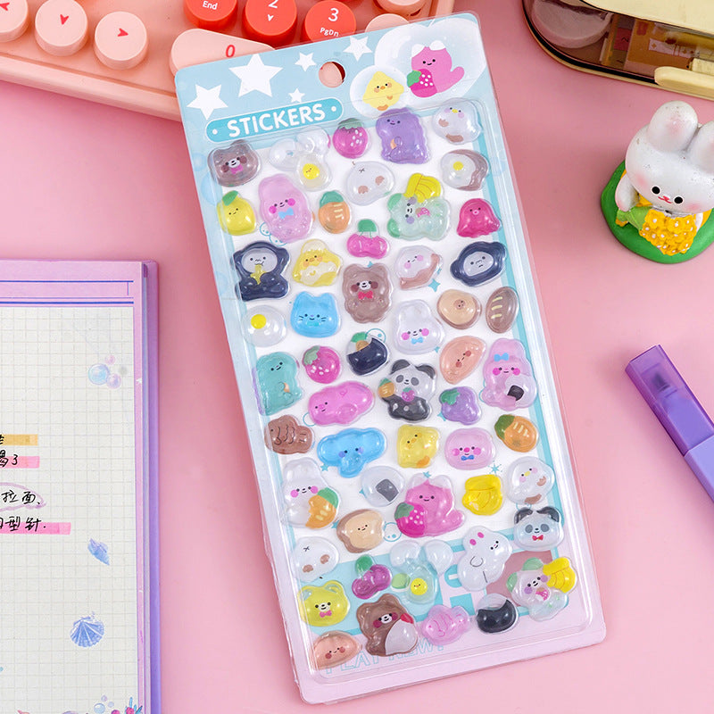 【ボンボン】動物フルーツ　硬い　シール