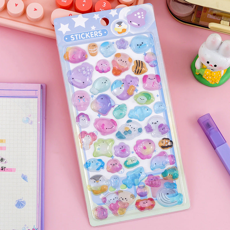 【ボンボン】動物フルーツ　硬い　シール