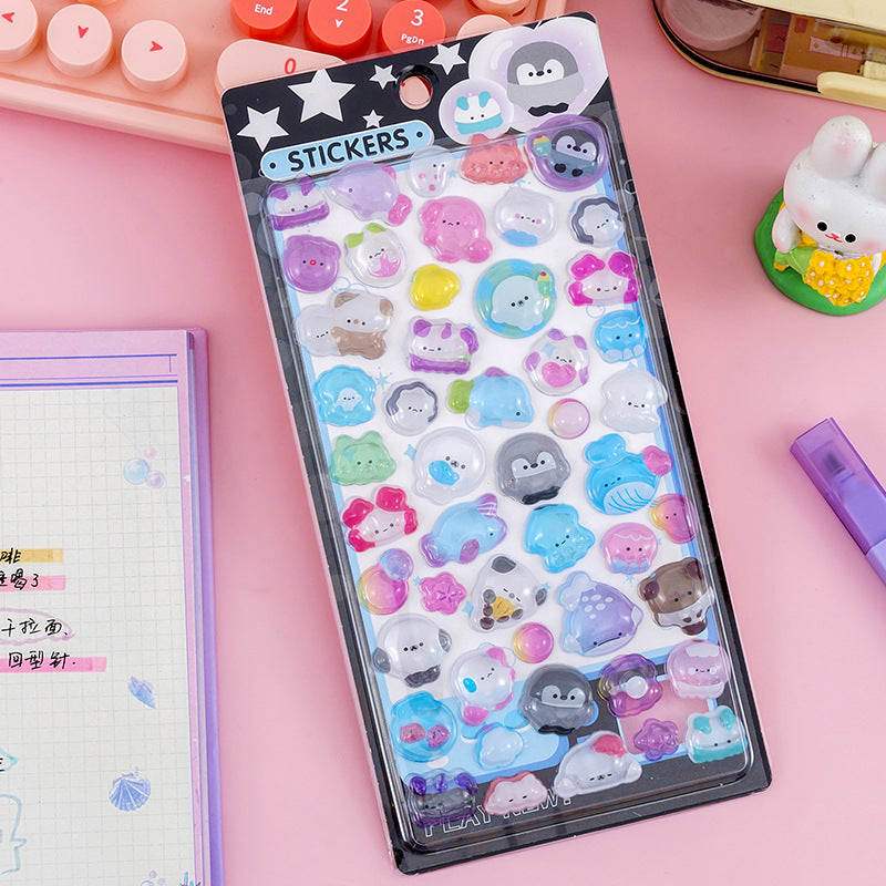 【ボンボン】動物フルーツ　硬い　シール