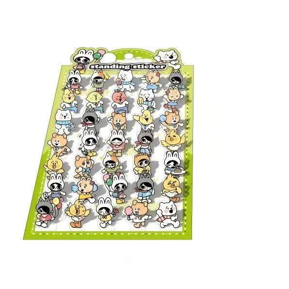 【平面】キャラクター＆動物 立体スタンディングシール