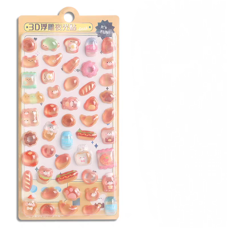 【3D】硬い夜光 浮き彫り クリスタルシール