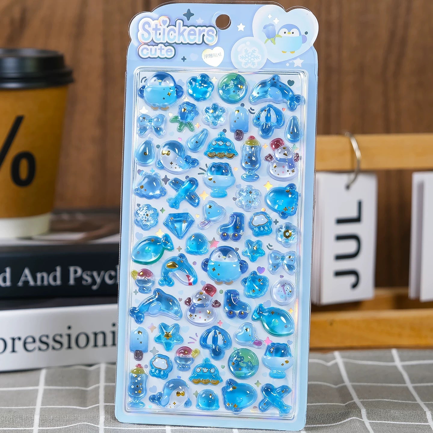 【3D】可愛いペット 金箔 3D エンボスシール 全 4 種