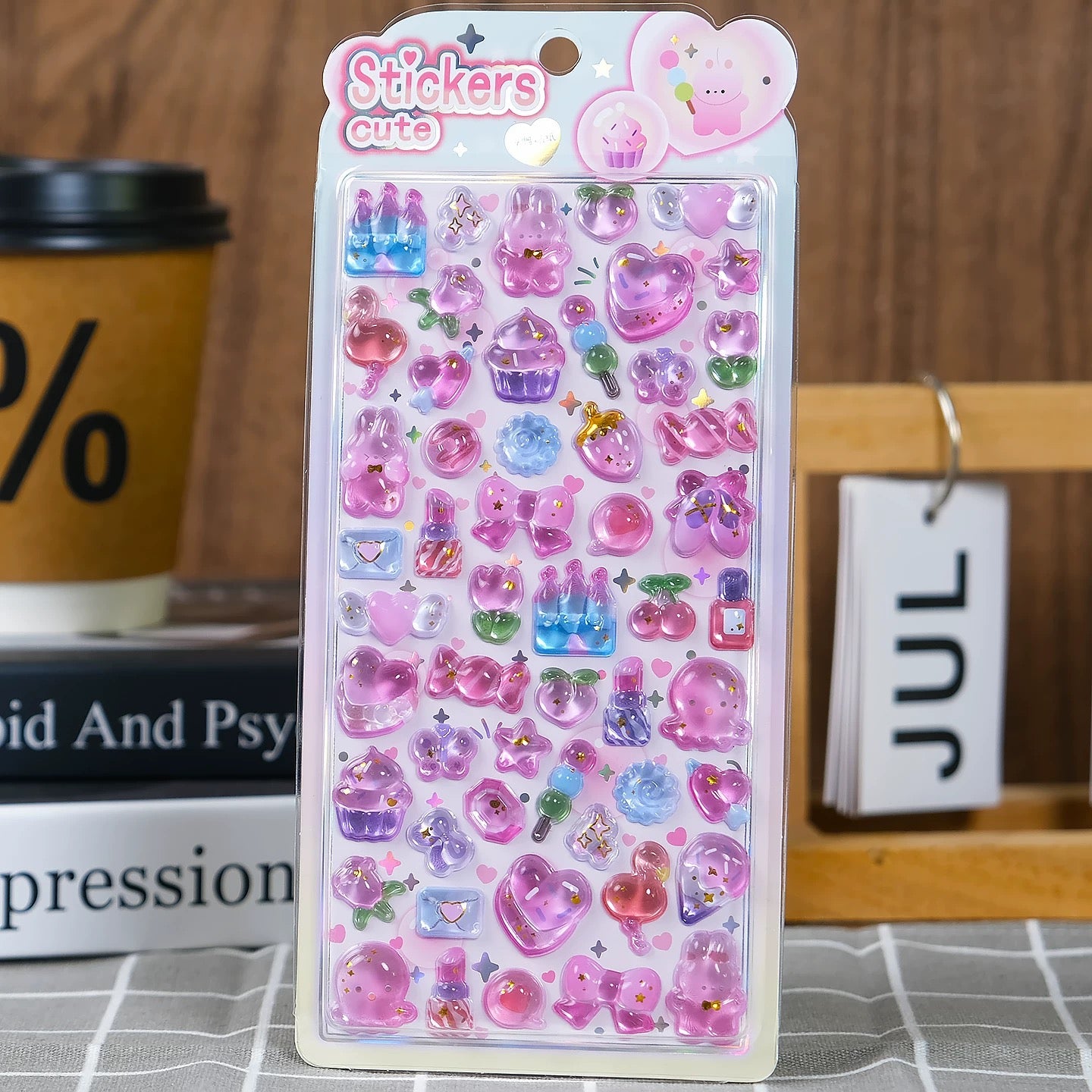 【3D】可愛いペット 金箔 3D エンボスシール 全 4 種