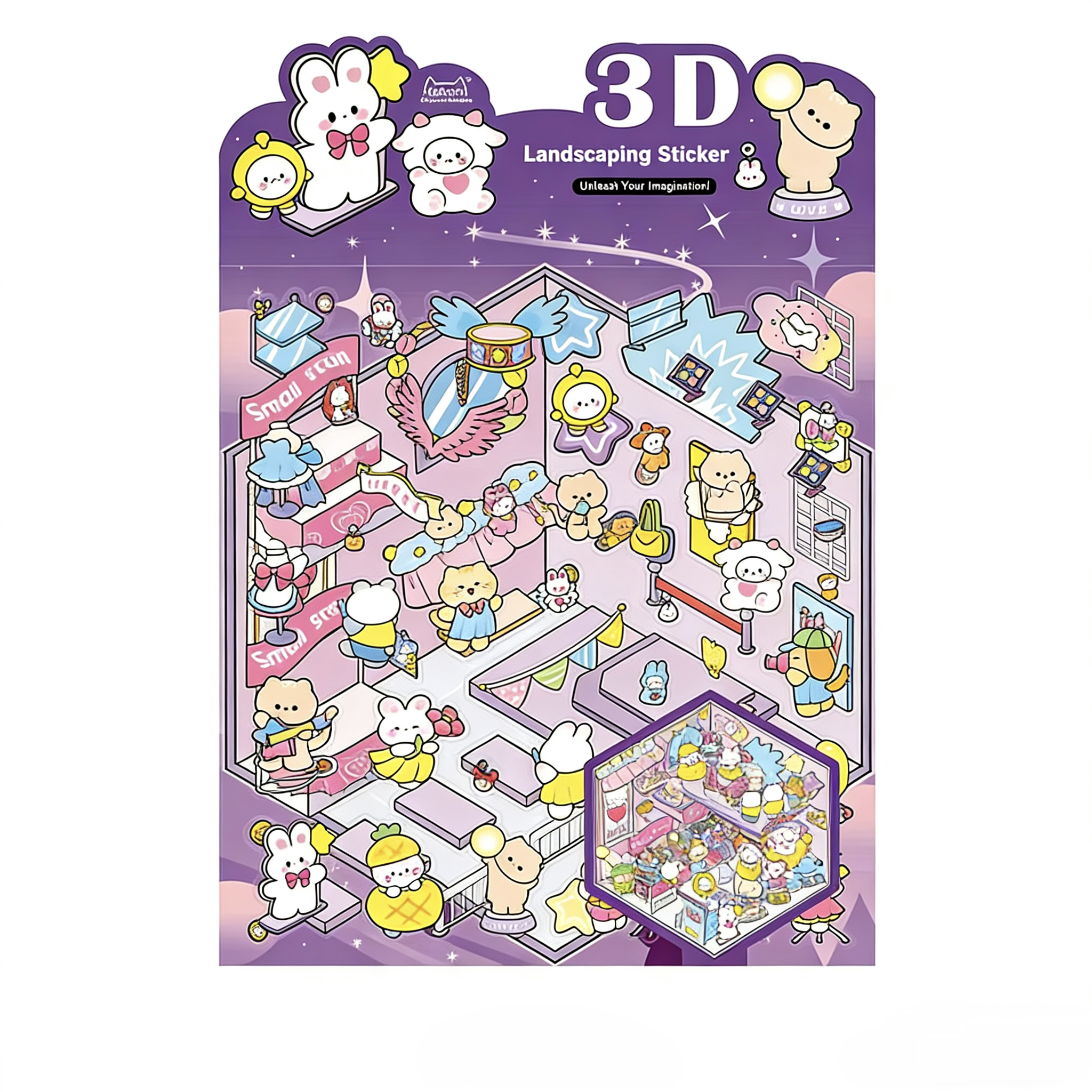 【ミニジオラマシール】ジオラマシール かわいい ストレス解消