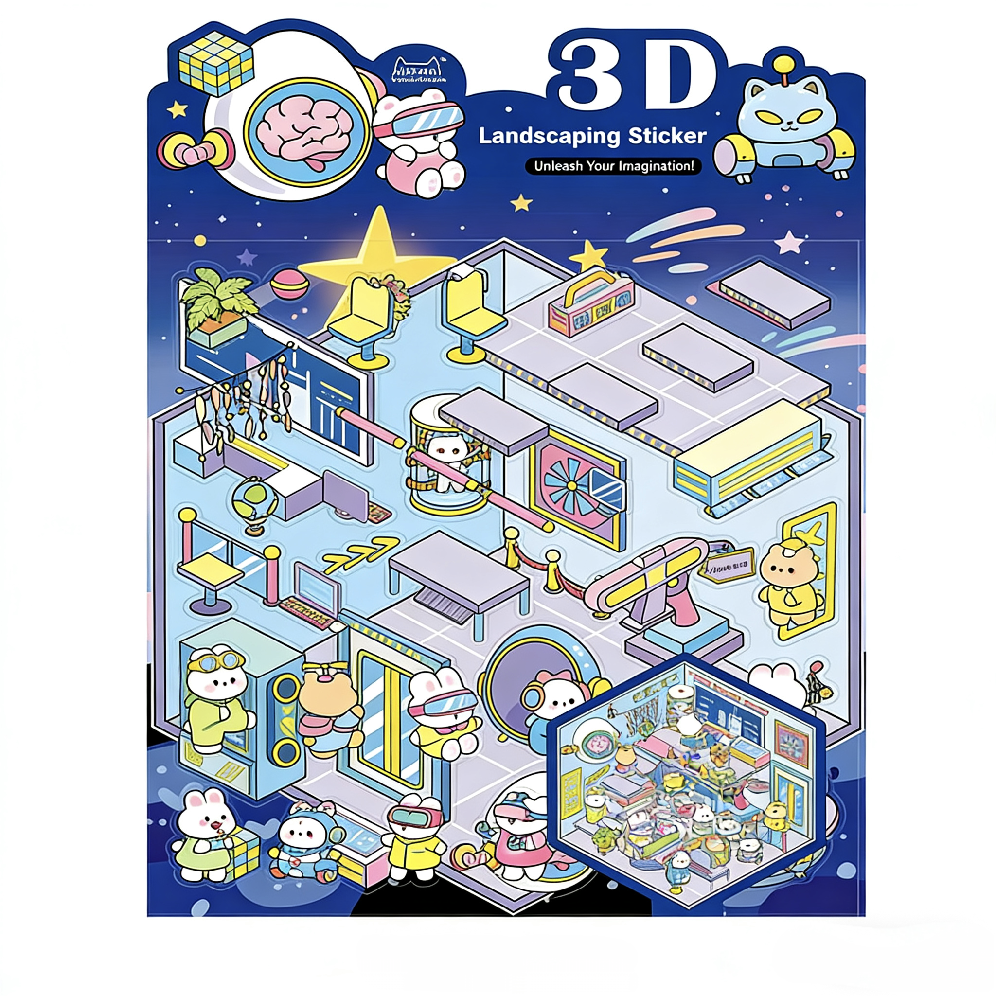 【ミニジオラマシール】ジオラマシール かわいい ストレス解消