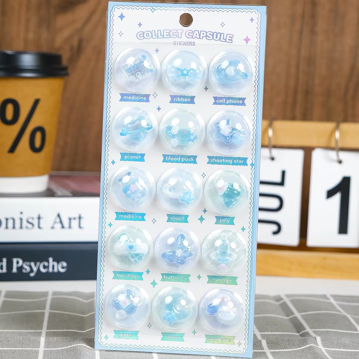 【カプセル3D】立体カプセルステッカー 宇宙・海洋・スイーツシリーズ 全6種