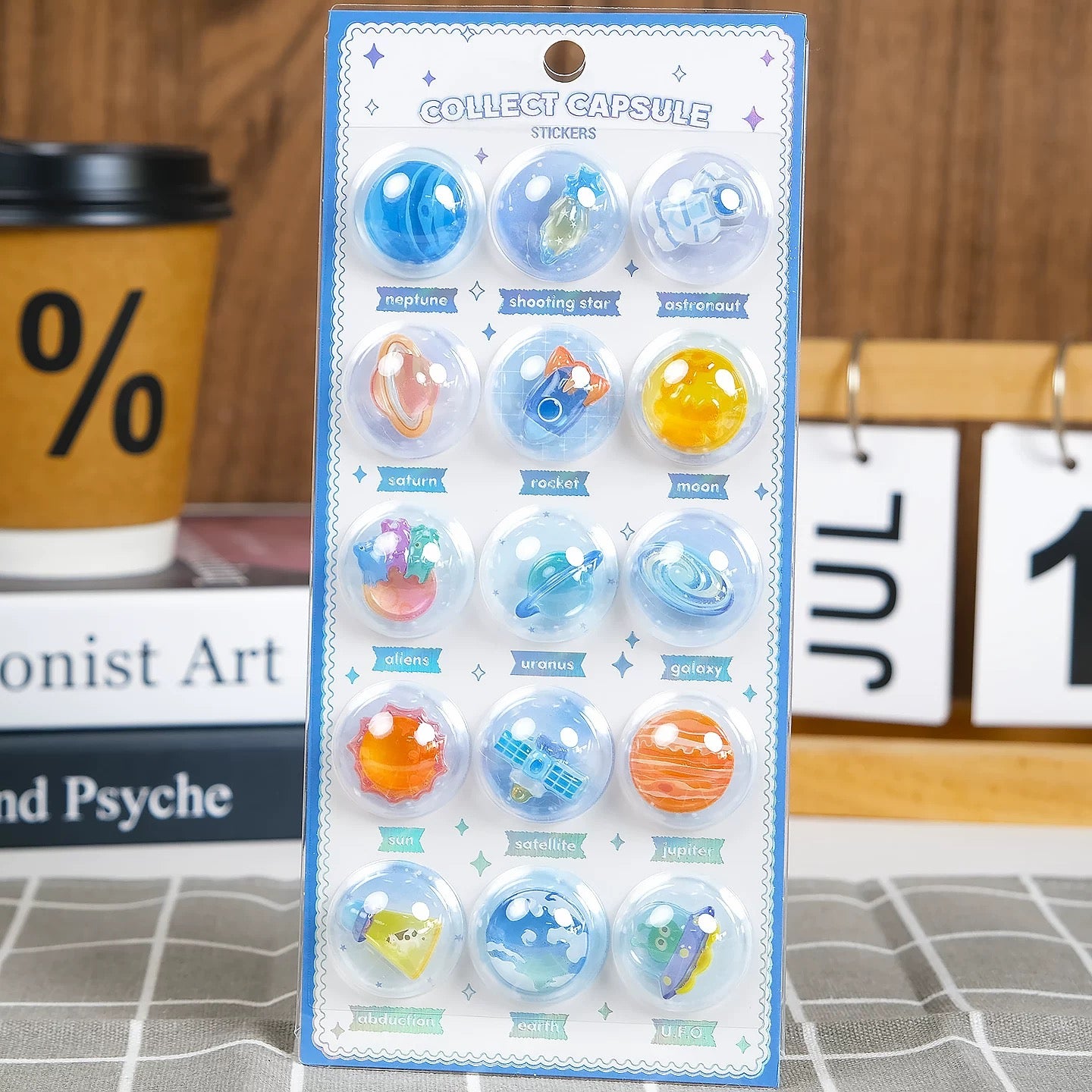 【カプセル3D】立体カプセルステッカー 宇宙・海洋・スイーツシリーズ 全6種
