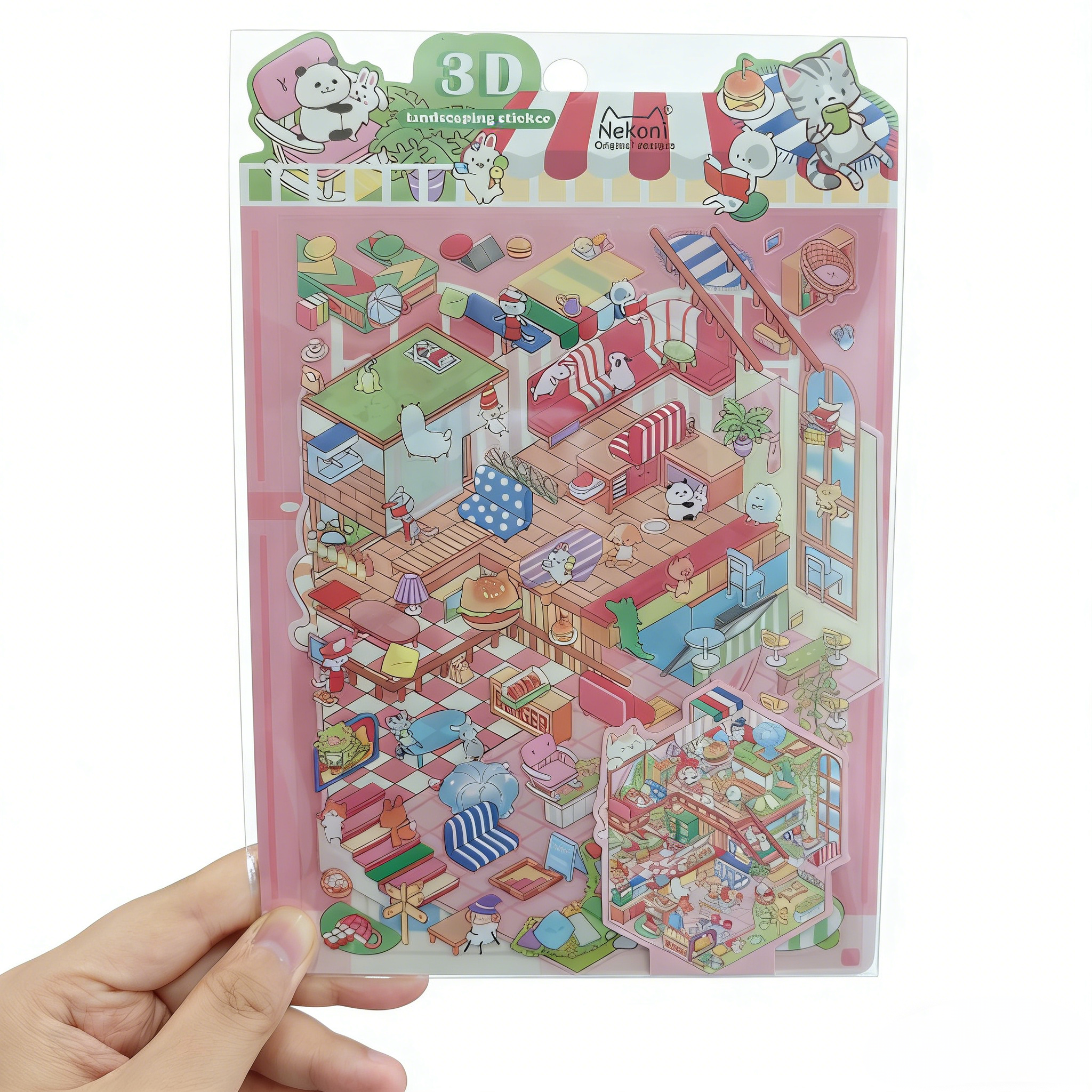 【ジオラマシール】ジオラマシール かわいい ストレス解消（M サイズ）