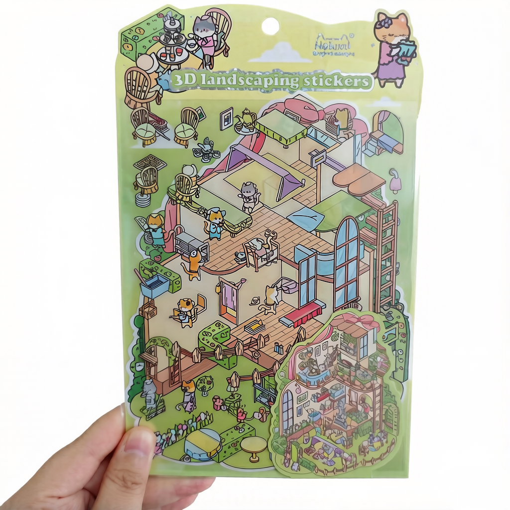 【ジオラマシール】ジオラマシール かわいい ストレス解消（M サイズ）