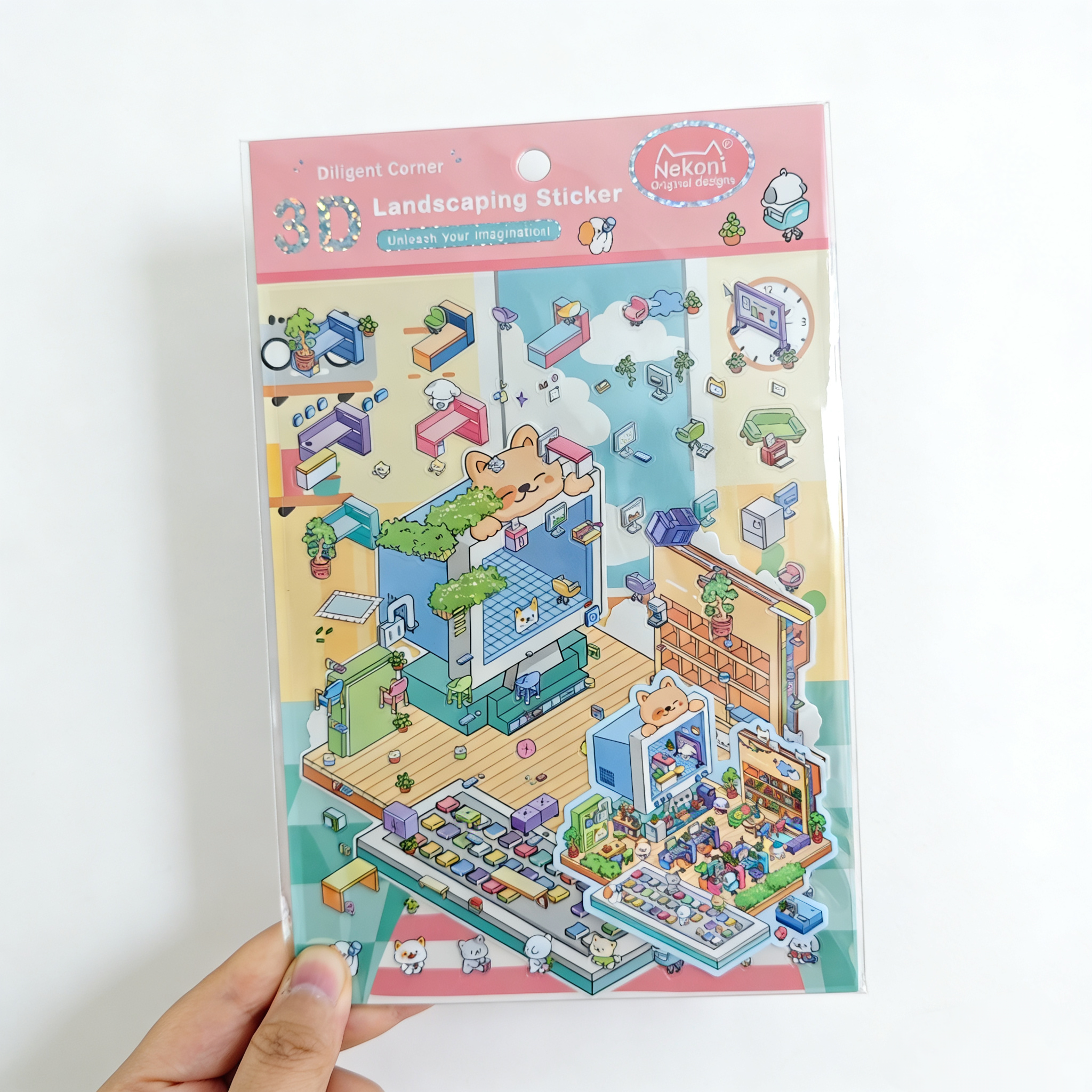 【ジオラマシール】ジオラマシール かわいい ストレス解消（M サイズ）