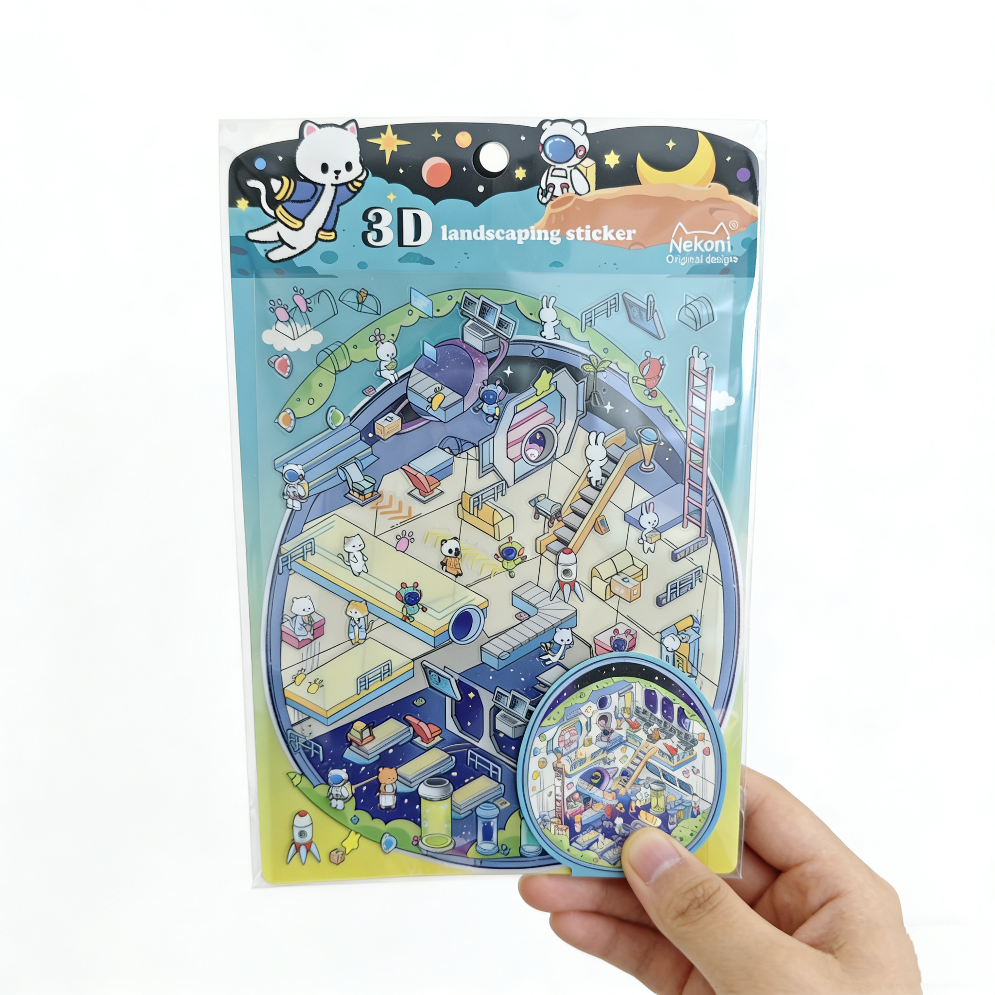 【ジオラマシール】ジオラマシール かわいい ストレス解消（M サイズ）