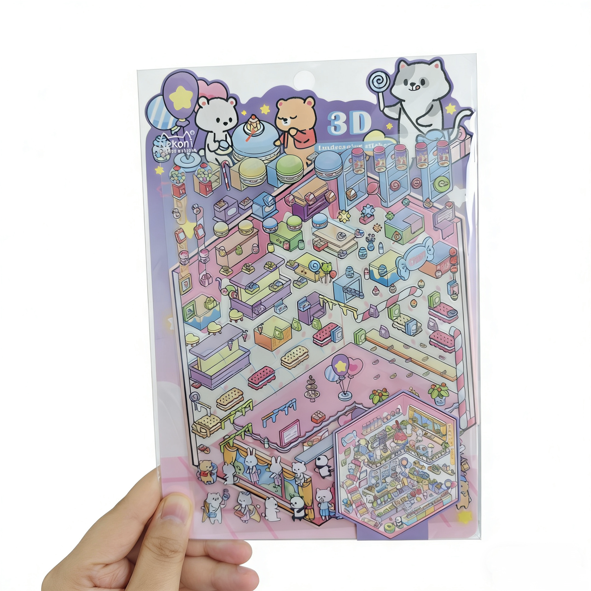 【ジオラマシール】ジオラマシール かわいい ストレス解消（M サイズ）