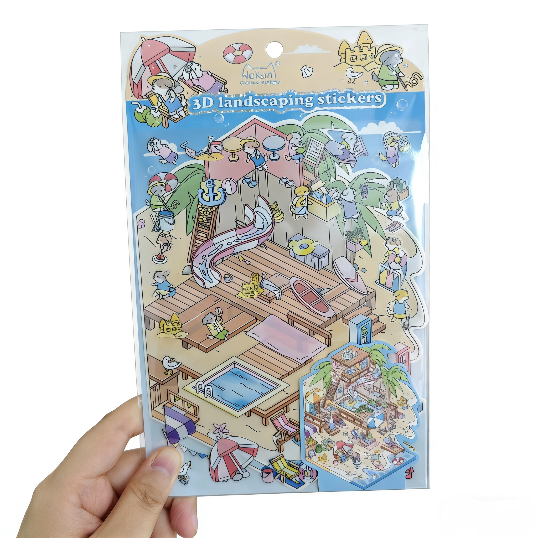 【ジオラマシール】ジオラマシール かわいい ストレス解消（M サイズ）