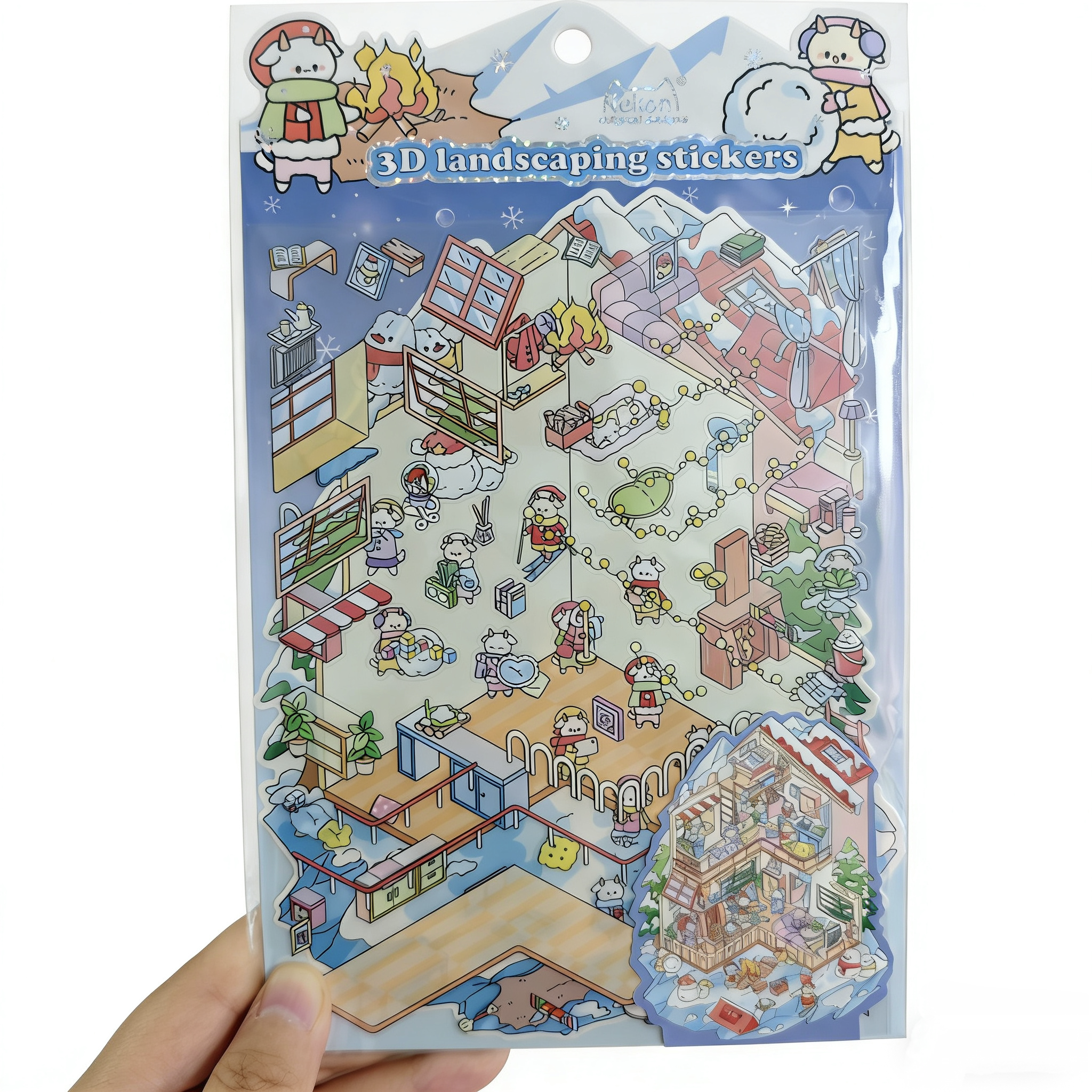 【ジオラマシール】ジオラマシール かわいい ストレス解消（M サイズ）