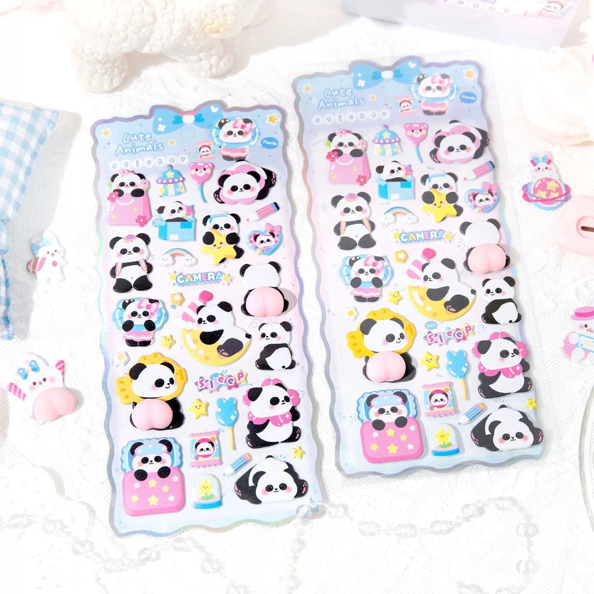 【もちもち】おしりぷにステッカー 3Dどうぶつシリーズ 全6種