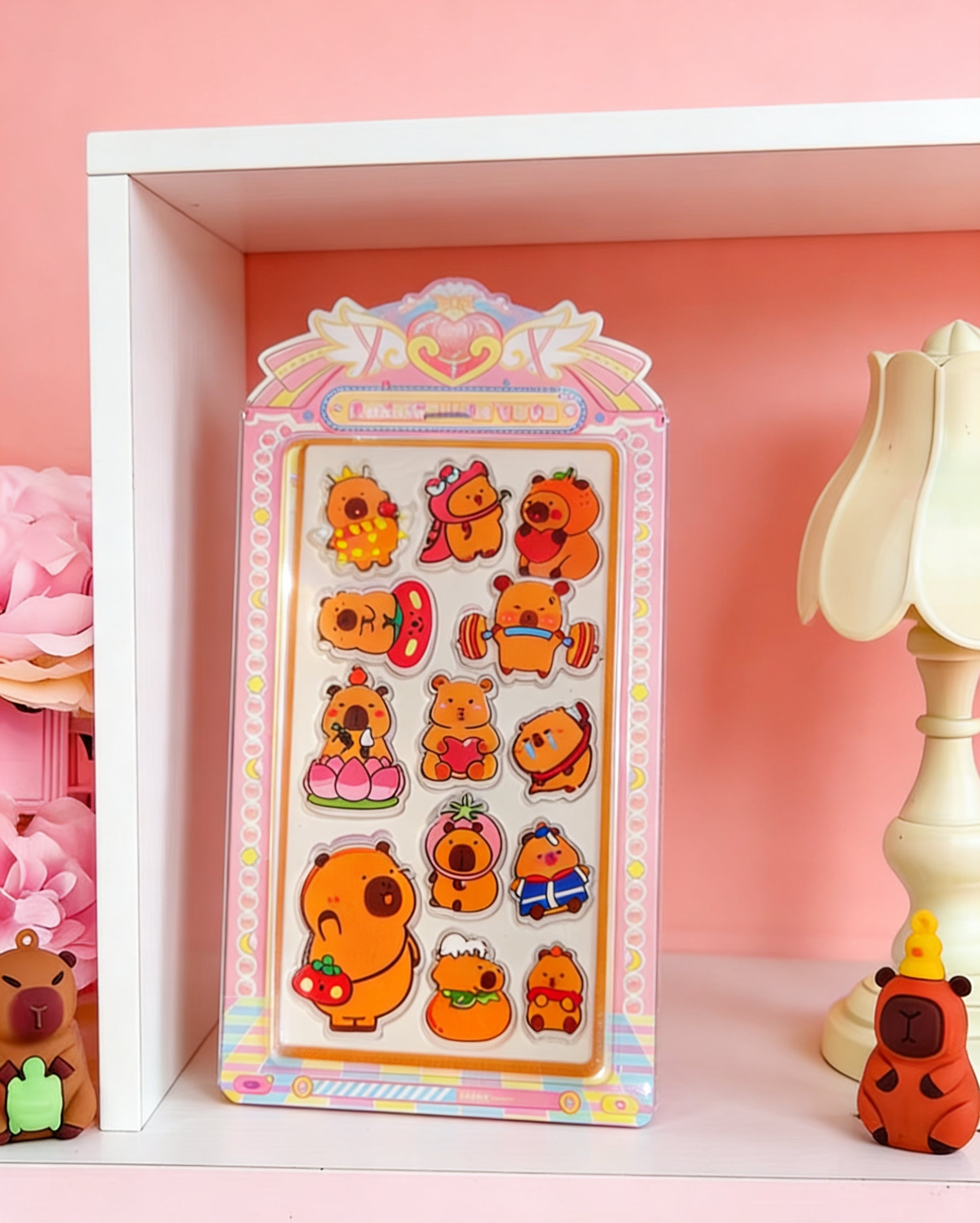 【平面】カピバラシール かわいいカートゥーン 手帳・スマホデコ