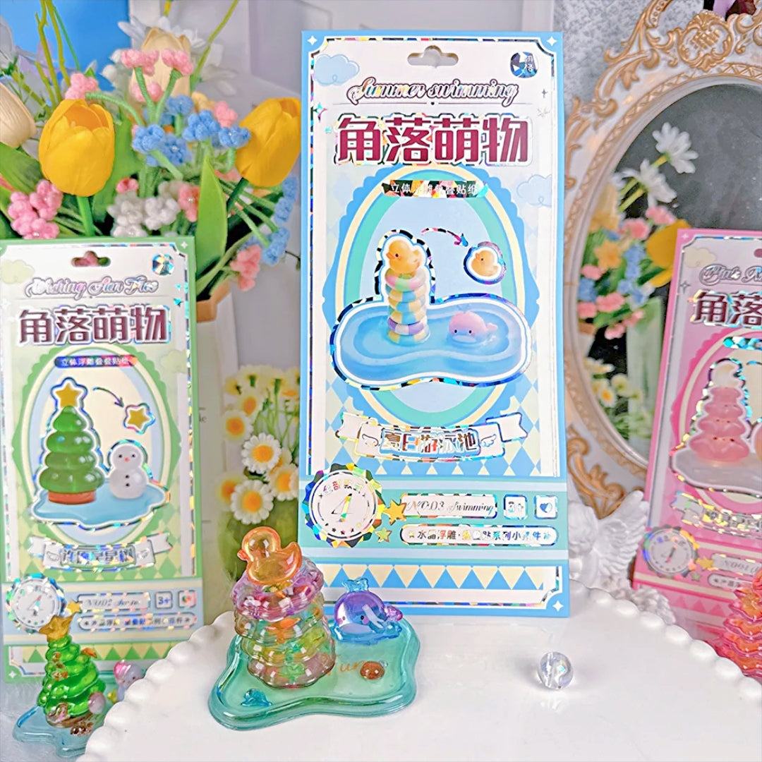 【立体】3D ペーパークラフトエンボス積み重ねおもちゃ