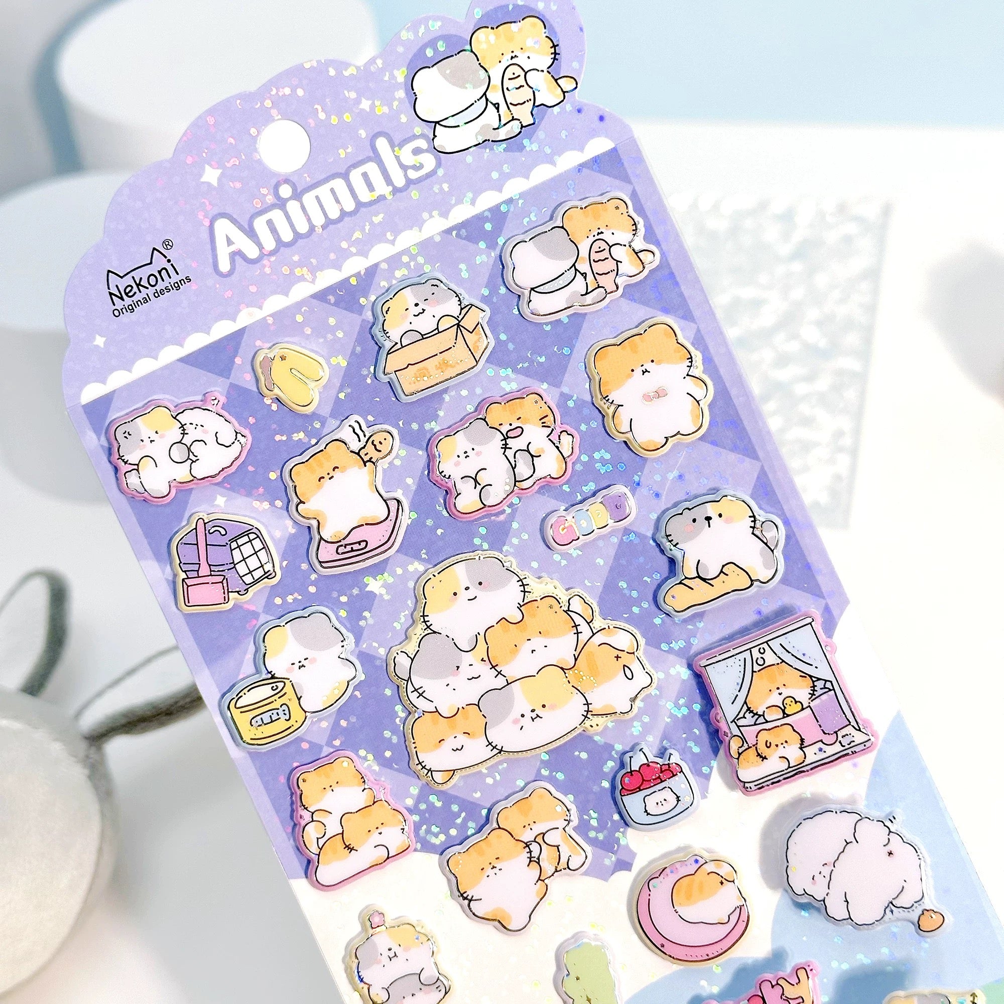 【软】Nekoni 柔らかい動物ステッカー