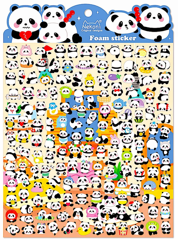 【柔らか】ミニアニマル 3D 立体バブルシール 猫・犬 手帳デコ