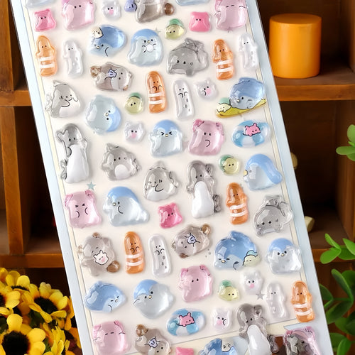 【3D】ちびゴースト 3D 立体レリーフステッカー