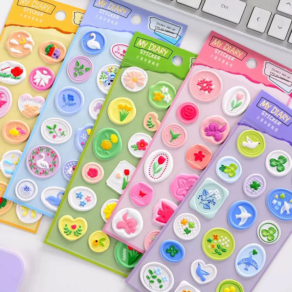 【火漆】マイダイアリー 火漆判子シール 全6種