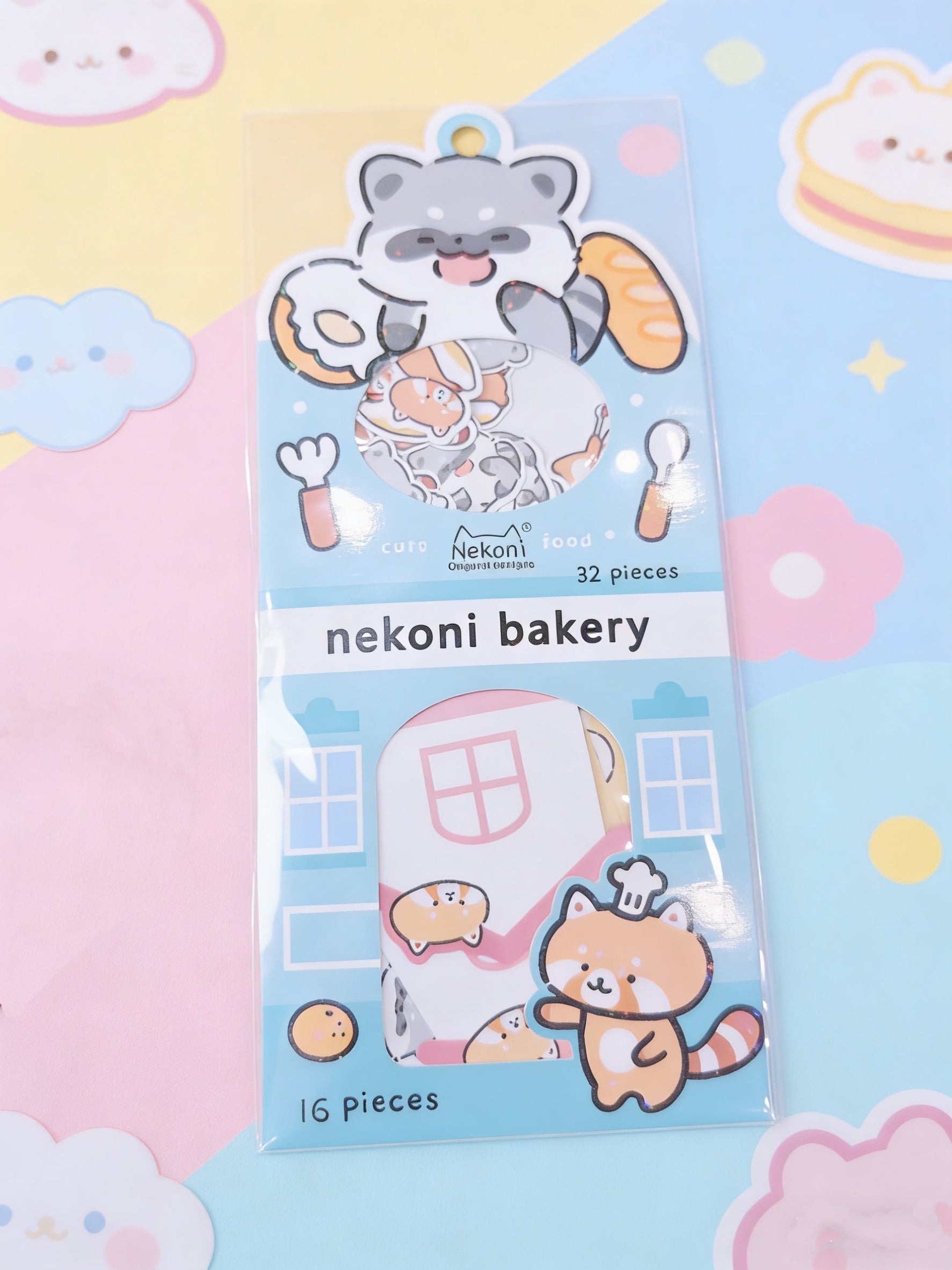 【メモステッカー】線画クレヨン小動物 ウレタンシール