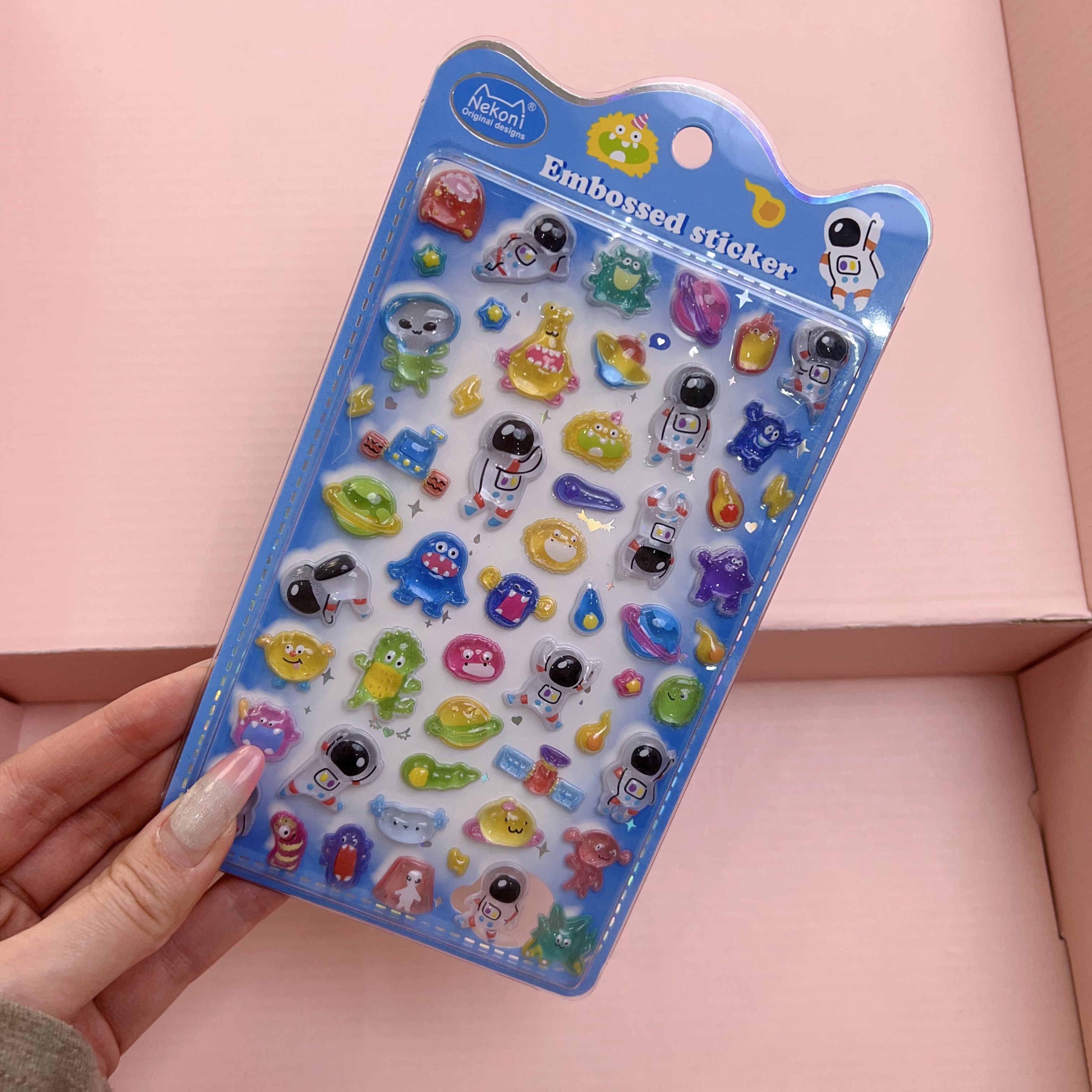 【3D】Nekoni 3D硬いクリスタルシールどうぶつステッカー