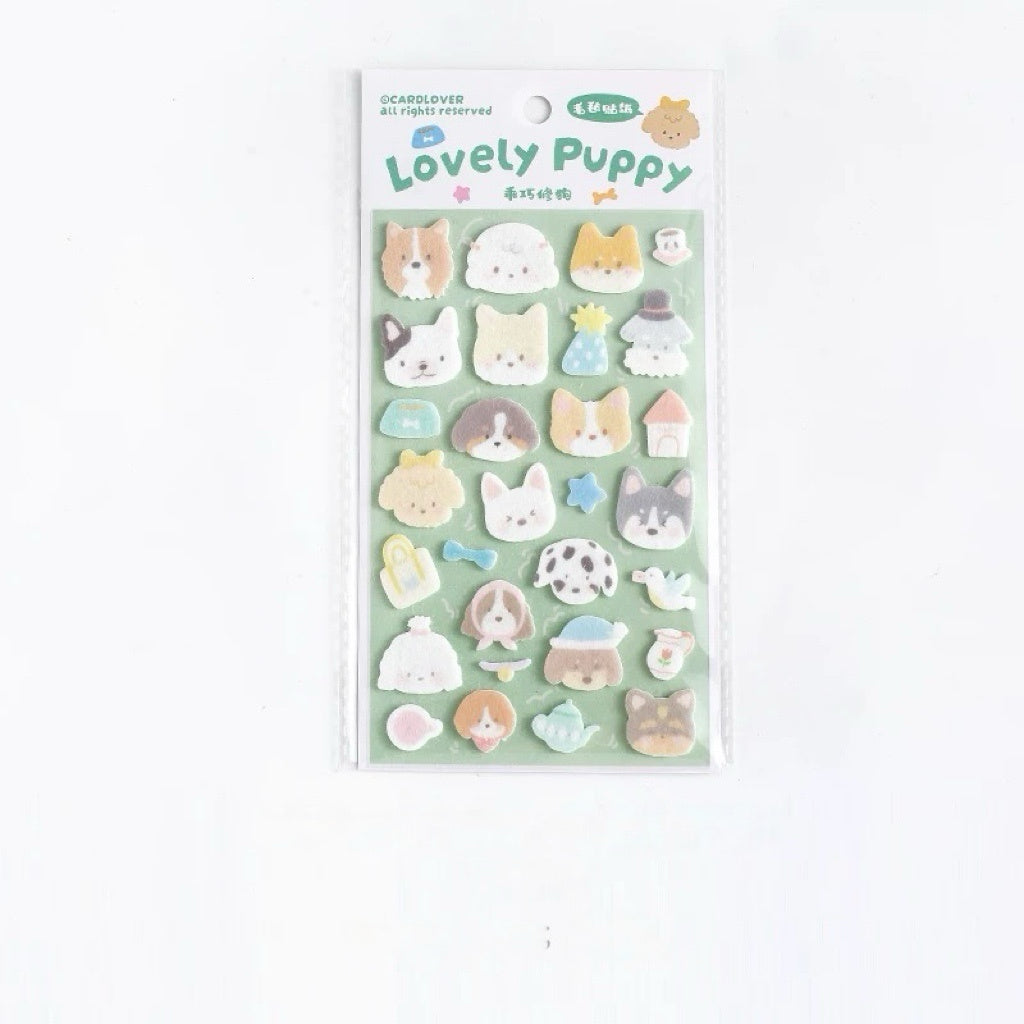 【フェルト】キュートアニマル フェルトステッカー