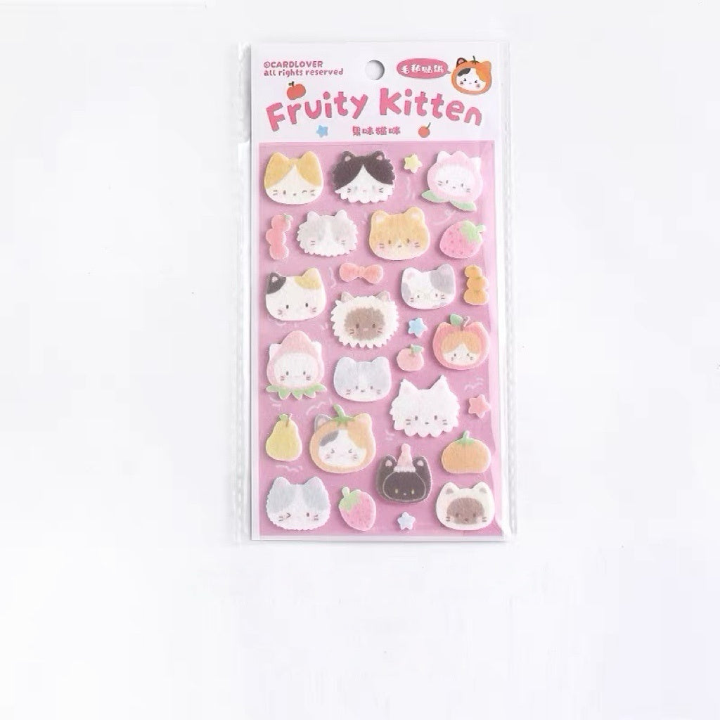 【フェルト】キュートアニマル フェルトステッカー