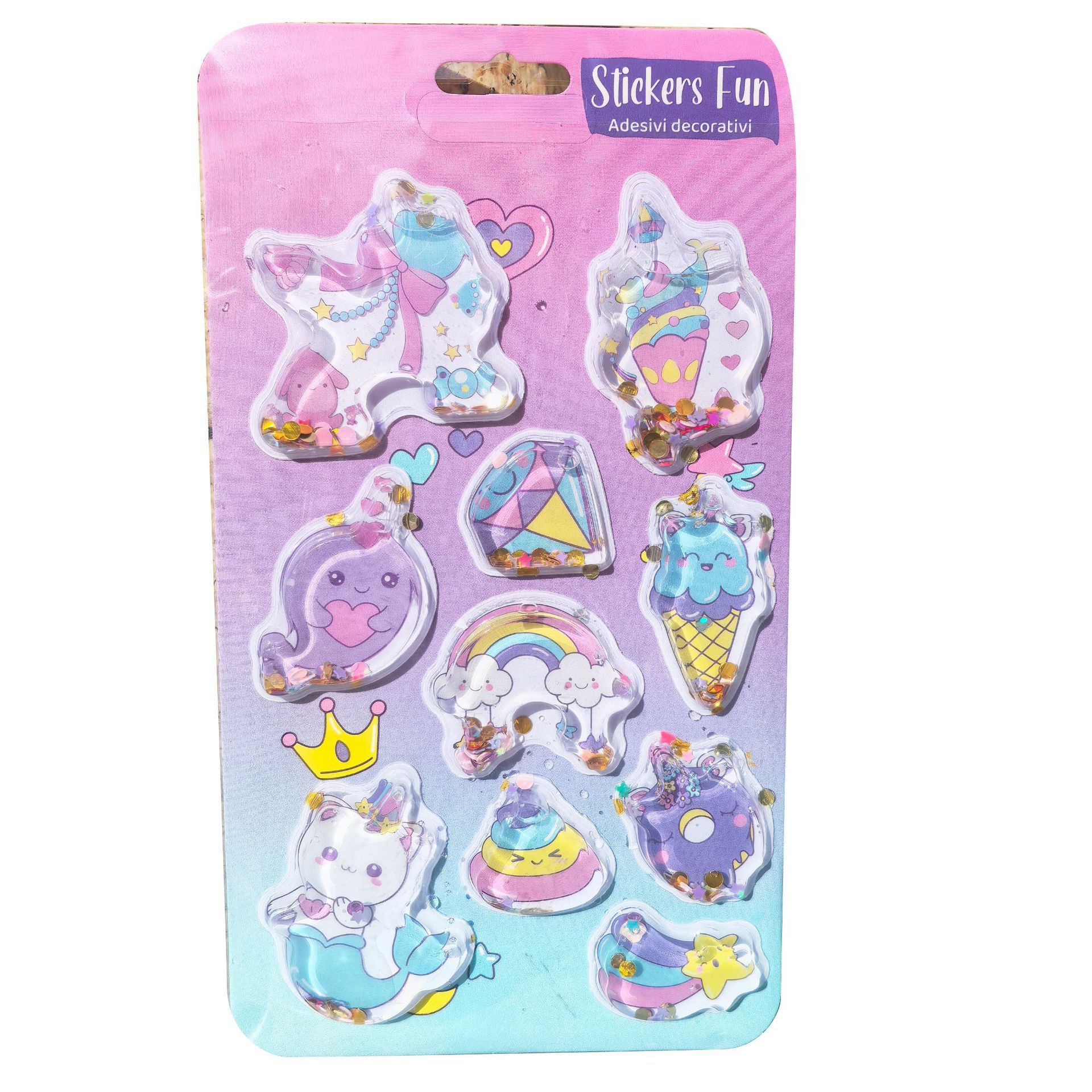 【サンリオ】サンリオ ゆらゆら ウォーターステッカー 3D 流沙デコシール