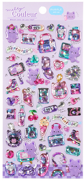 【ゼリー】かわいいキャッツアイレジンキラキラシール