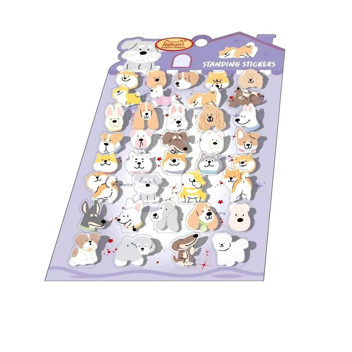 【平面】キャラクター＆動物 立体スタンディングシール