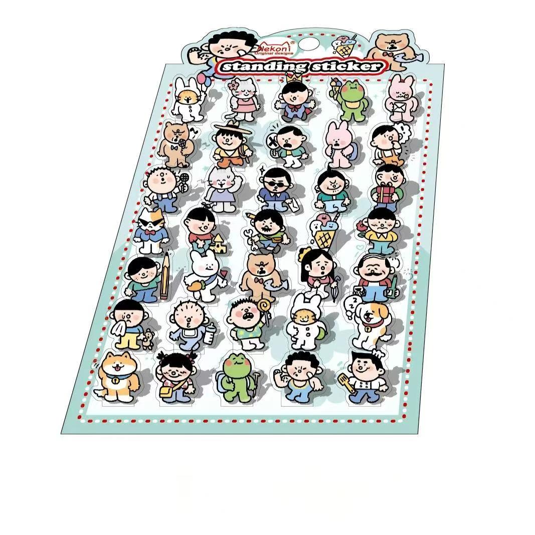 【平面】キャラクター＆動物 立体スタンディングシール