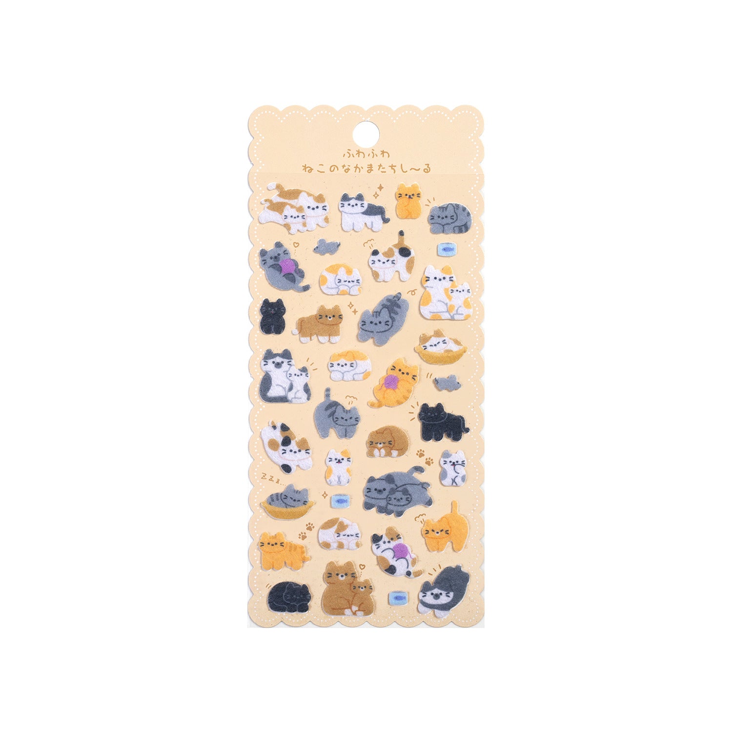 【平面】日系 かわいい動物 立体フェルトステッカーシール