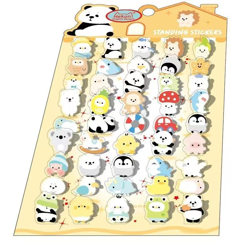 【平面】キャラクター＆動物 立体スタンディングシール